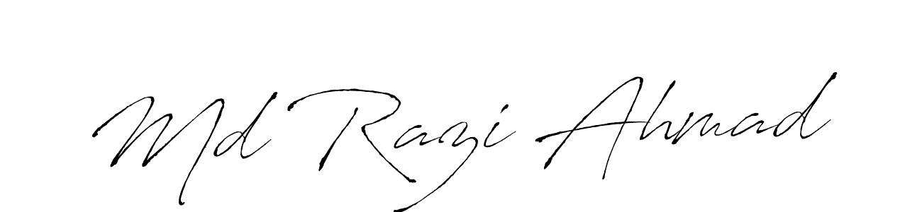 Md Razi Ahmad stylish signature style. Best Handwritten Sign (Antro_Vectra) for my name. Handwritten Signature Collection Ideas for my name Md Razi Ahmad. Md Razi Ahmad signature style 6 images and pictures png