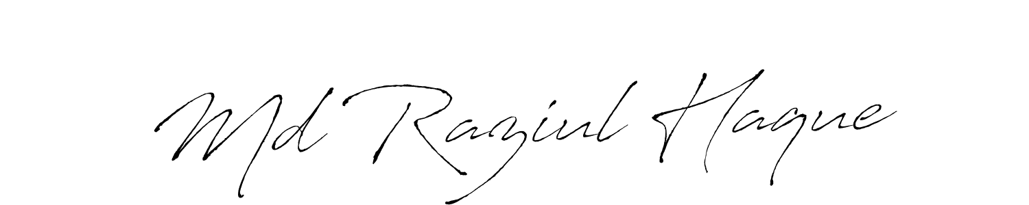 Make a short Md Raziul Haque signature style. Manage your documents anywhere anytime using Antro_Vectra. Create and add eSignatures, submit forms, share and send files easily. Md Raziul Haque signature style 6 images and pictures png
