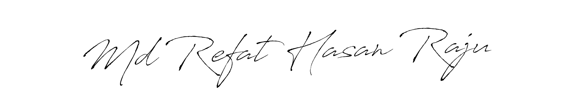 How to make Md Refat Hasan Raju name signature. Use Antro_Vectra style for creating short signs online. This is the latest handwritten sign. Md Refat Hasan Raju signature style 6 images and pictures png
