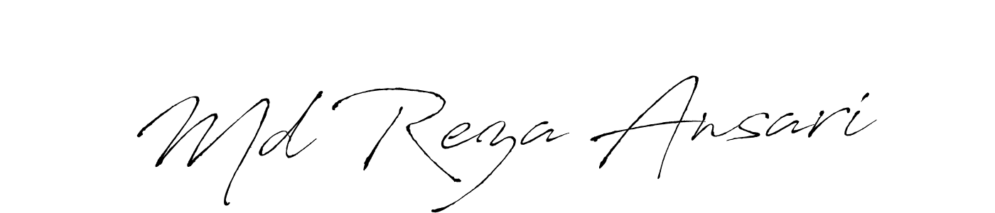 Also we have Md Reza Ansari name is the best signature style. Create professional handwritten signature collection using Antro_Vectra autograph style. Md Reza Ansari signature style 6 images and pictures png
