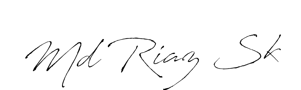 Make a beautiful signature design for name Md Riaz Sk. With this signature (Antro_Vectra) style, you can create a handwritten signature for free. Md Riaz Sk signature style 6 images and pictures png