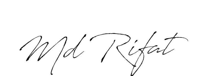 Md Rifat stylish signature style. Best Handwritten Sign (Antro_Vectra) for my name. Handwritten Signature Collection Ideas for my name Md Rifat. Md Rifat signature style 6 images and pictures png