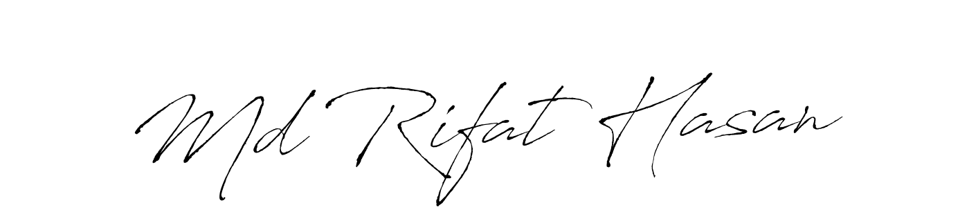 The best way (Antro_Vectra) to make a short signature is to pick only two or three words in your name. The name Md Rifat Hasan include a total of six letters. For converting this name. Md Rifat Hasan signature style 6 images and pictures png