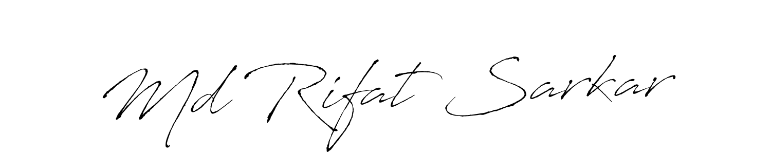 Md Rifat Sarkar stylish signature style. Best Handwritten Sign (Antro_Vectra) for my name. Handwritten Signature Collection Ideas for my name Md Rifat Sarkar. Md Rifat Sarkar signature style 6 images and pictures png