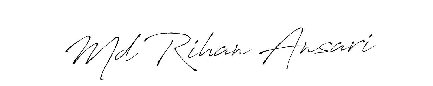 How to make Md Rihan Ansari name signature. Use Antro_Vectra style for creating short signs online. This is the latest handwritten sign. Md Rihan Ansari signature style 6 images and pictures png