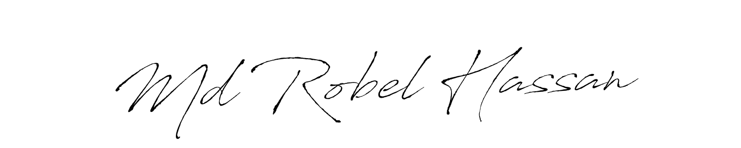 Antro_Vectra is a professional signature style that is perfect for those who want to add a touch of class to their signature. It is also a great choice for those who want to make their signature more unique. Get Md Robel Hassan name to fancy signature for free. Md Robel Hassan signature style 6 images and pictures png