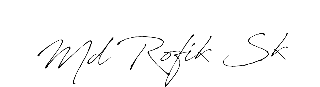 The best way (Antro_Vectra) to make a short signature is to pick only two or three words in your name. The name Md Rofik Sk include a total of six letters. For converting this name. Md Rofik Sk signature style 6 images and pictures png