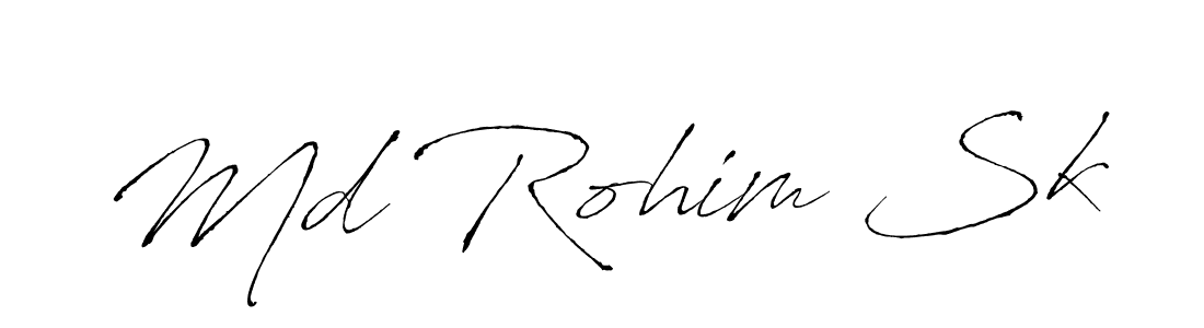 How to make Md Rohim Sk signature? Antro_Vectra is a professional autograph style. Create handwritten signature for Md Rohim Sk name. Md Rohim Sk signature style 6 images and pictures png