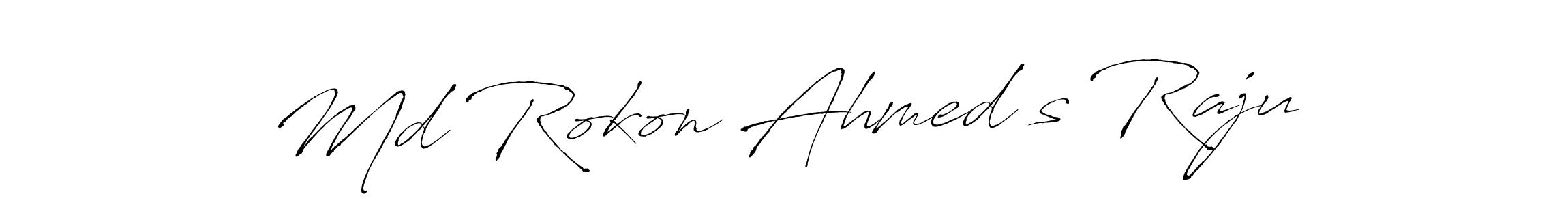 Use a signature maker to create a handwritten signature online. With this signature software, you can design (Antro_Vectra) your own signature for name Md Rokon Ahmed’s Raju. Md Rokon Ahmed’s Raju signature style 6 images and pictures png