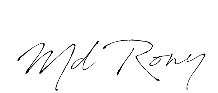 Md Rony stylish signature style. Best Handwritten Sign (Antro_Vectra) for my name. Handwritten Signature Collection Ideas for my name Md Rony. Md Rony signature style 6 images and pictures png