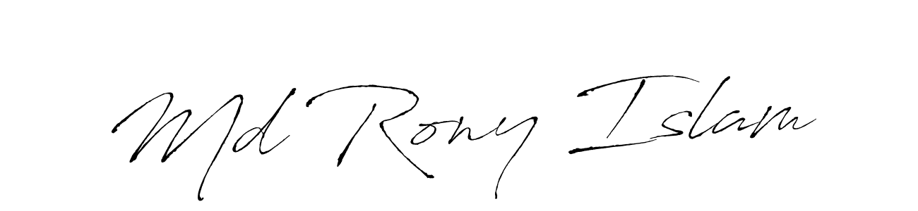 if you are searching for the best signature style for your name Md Rony Islam. so please give up your signature search. here we have designed multiple signature styles  using Antro_Vectra. Md Rony Islam signature style 6 images and pictures png