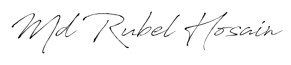 Download transparent PNG signature for name Md Rubel Hosain styled with Antro_Vectra font. Ready to paste directly into PDF and Word agreements. Md Rubel Hosain signature style 6 images and pictures png