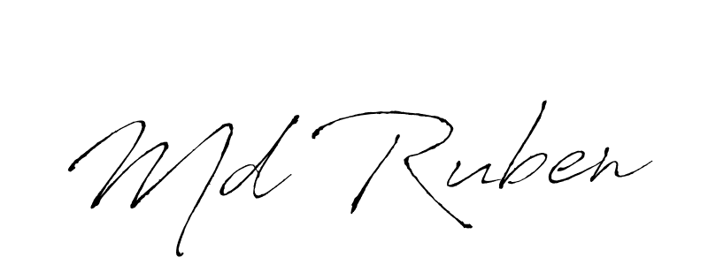 Make a beautiful signature design for name Md Ruben. With this signature (Antro_Vectra) style, you can create a handwritten signature for free. Md Ruben signature style 6 images and pictures png