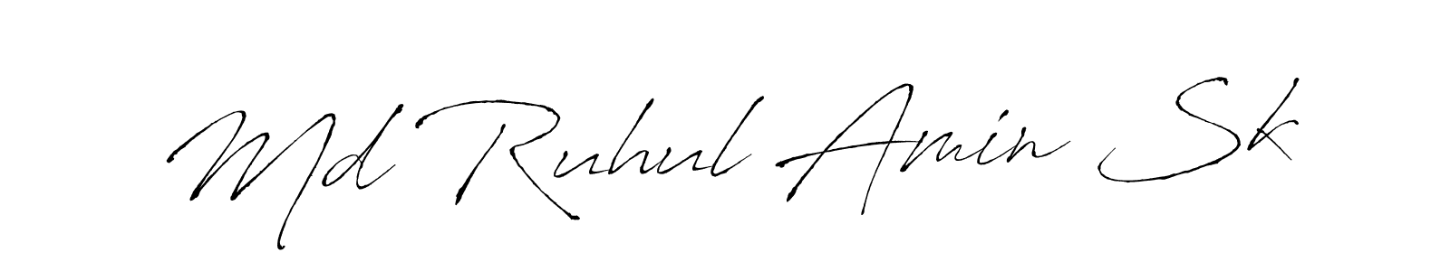 The best way (Antro_Vectra) to make a short signature is to pick only two or three words in your name. The name Md Ruhul Amin Sk include a total of six letters. For converting this name. Md Ruhul Amin Sk signature style 6 images and pictures png