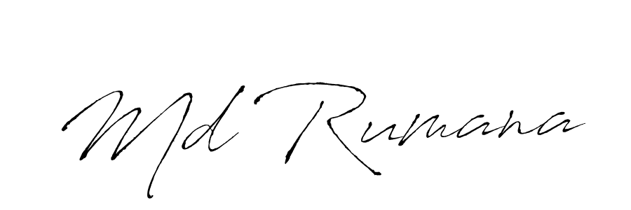 Design your own signature with our free online signature maker. With this signature software, you can create a handwritten (Antro_Vectra) signature for name Md Rumana. Md Rumana signature style 6 images and pictures png