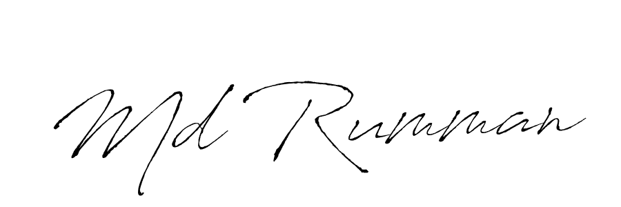 Make a beautiful signature design for name Md Rumman. With this signature (Antro_Vectra) style, you can create a handwritten signature for free. Md Rumman signature style 6 images and pictures png