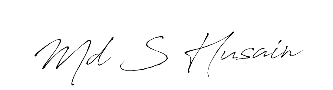 Md S Husain stylish signature style. Best Handwritten Sign (Antro_Vectra) for my name. Handwritten Signature Collection Ideas for my name Md S Husain. Md S Husain signature style 6 images and pictures png