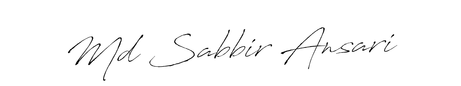 Create a beautiful signature design for name Md Sabbir Ansari. With this signature (Antro_Vectra) fonts, you can make a handwritten signature for free. Md Sabbir Ansari signature style 6 images and pictures png