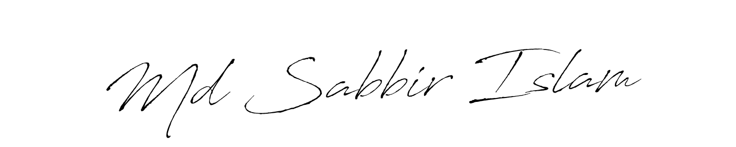 Make a beautiful signature design for name Md Sabbir Islam. With this signature (Antro_Vectra) style, you can create a handwritten signature for free. Md Sabbir Islam signature style 6 images and pictures png