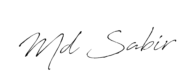 How to make Md Sabir signature? Antro_Vectra is a professional autograph style. Create handwritten signature for Md Sabir name. Md Sabir signature style 6 images and pictures png