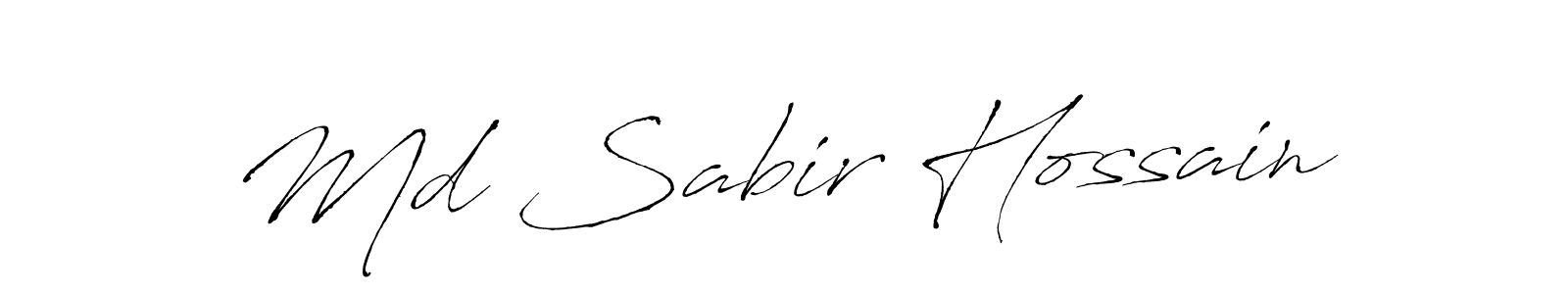 How to make Md Sabir Hossain signature? Antro_Vectra is a professional autograph style. Create handwritten signature for Md Sabir Hossain name. Md Sabir Hossain signature style 6 images and pictures png