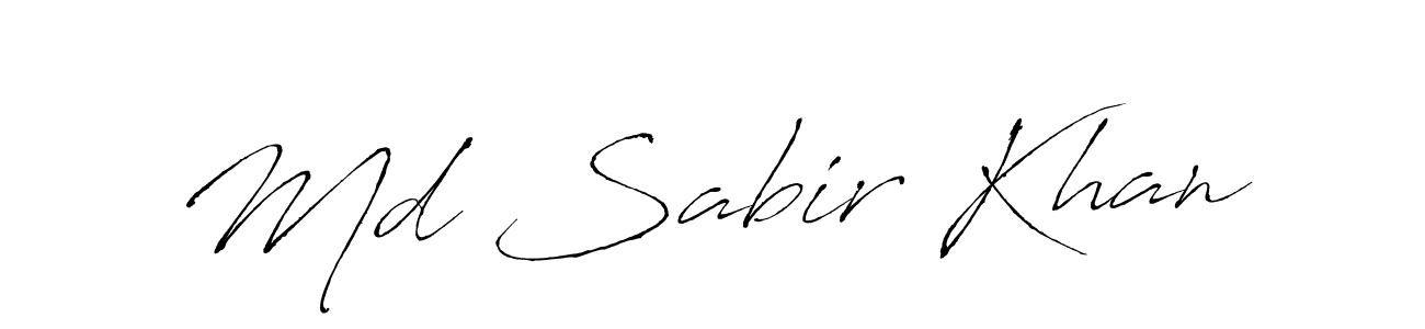 Create a beautiful signature design for name Md Sabir Khan. With this signature (Antro_Vectra) fonts, you can make a handwritten signature for free. Md Sabir Khan signature style 6 images and pictures png