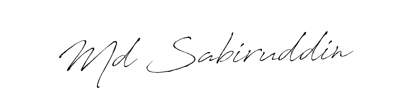 How to make Md Sabiruddin name signature. Use Antro_Vectra style for creating short signs online. This is the latest handwritten sign. Md Sabiruddin signature style 6 images and pictures png