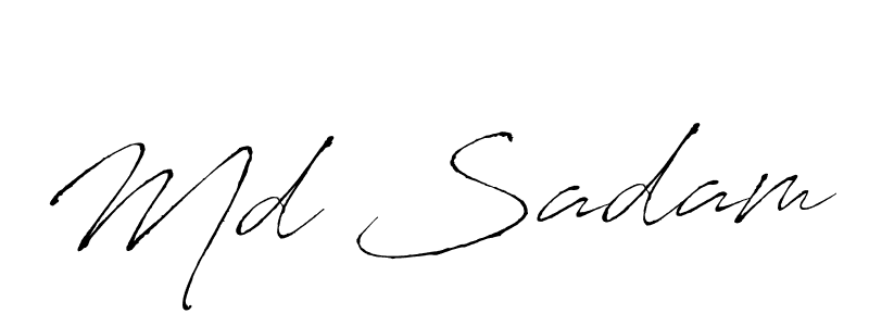 How to make Md Sadam signature? Antro_Vectra is a professional autograph style. Create handwritten signature for Md Sadam name. Md Sadam signature style 6 images and pictures png