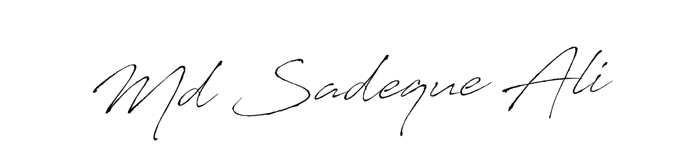 Create a beautiful signature design for name Md Sadeque Ali. With this signature (Antro_Vectra) fonts, you can make a handwritten signature for free. Md Sadeque Ali signature style 6 images and pictures png