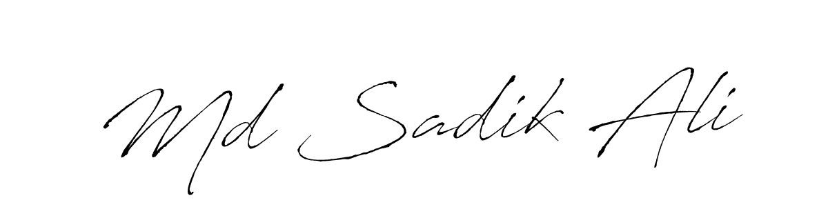 The best way (Antro_Vectra) to make a short signature is to pick only two or three words in your name. The name Md Sadik Ali include a total of six letters. For converting this name. Md Sadik Ali signature style 6 images and pictures png