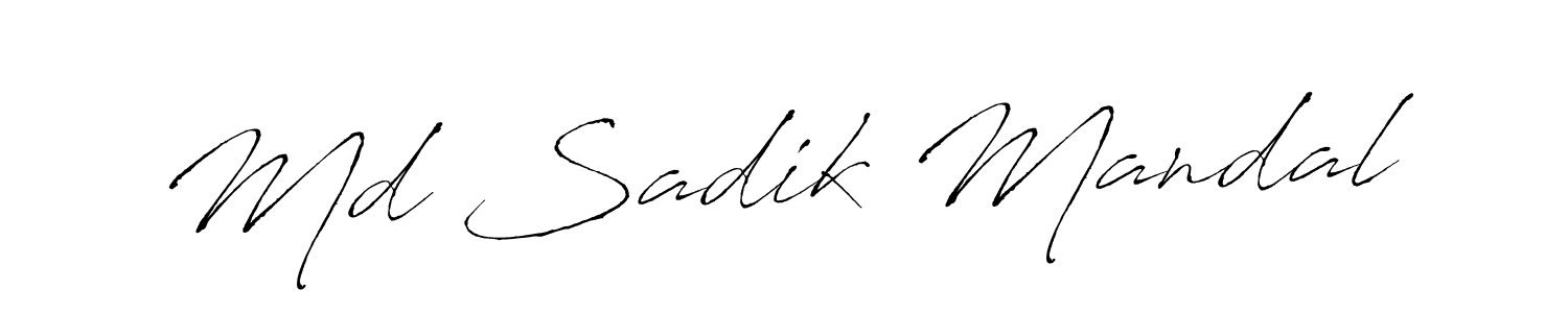 Create a beautiful signature design for name Md Sadik Mandal. With this signature (Antro_Vectra) fonts, you can make a handwritten signature for free. Md Sadik Mandal signature style 6 images and pictures png