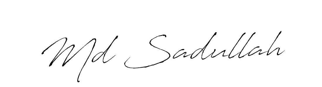 Also You can easily find your signature by using the search form. We will create Md Sadullah name handwritten signature images for you free of cost using Antro_Vectra sign style. Md Sadullah signature style 6 images and pictures png