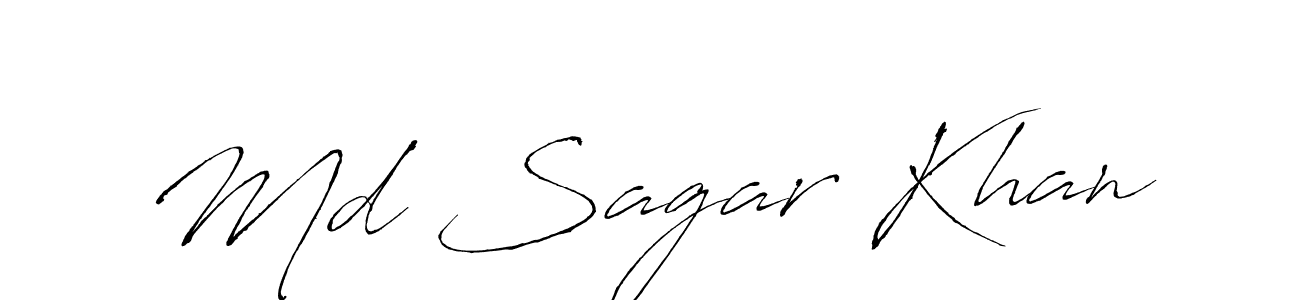 How to make Md Sagar Khan signature? Antro_Vectra is a professional autograph style. Create handwritten signature for Md Sagar Khan name. Md Sagar Khan signature style 6 images and pictures png