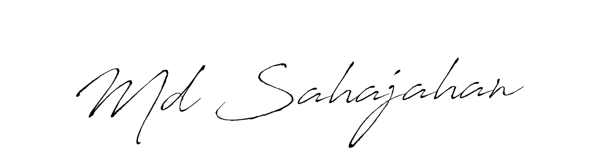 How to make Md Sahajahan name signature. Use Antro_Vectra style for creating short signs online. This is the latest handwritten sign. Md Sahajahan signature style 6 images and pictures png