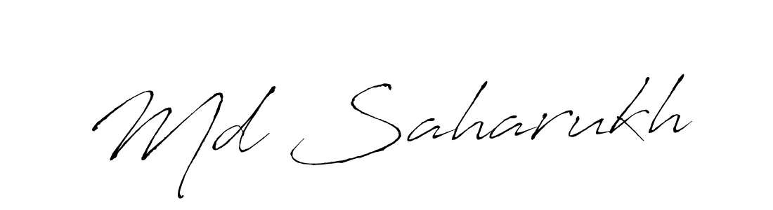 Design your own signature with our free online signature maker. With this signature software, you can create a handwritten (Antro_Vectra) signature for name Md Saharukh. Md Saharukh signature style 6 images and pictures png