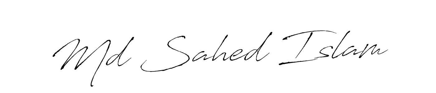 Make a beautiful signature design for name Md Sahed Islam. With this signature (Antro_Vectra) style, you can create a handwritten signature for free. Md Sahed Islam signature style 6 images and pictures png