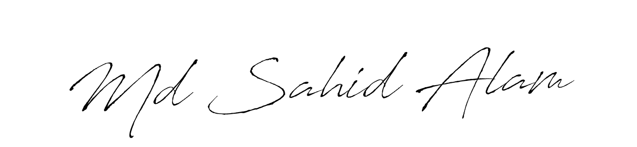 How to make Md Sahid Alam name signature. Use Antro_Vectra style for creating short signs online. This is the latest handwritten sign. Md Sahid Alam signature style 6 images and pictures png