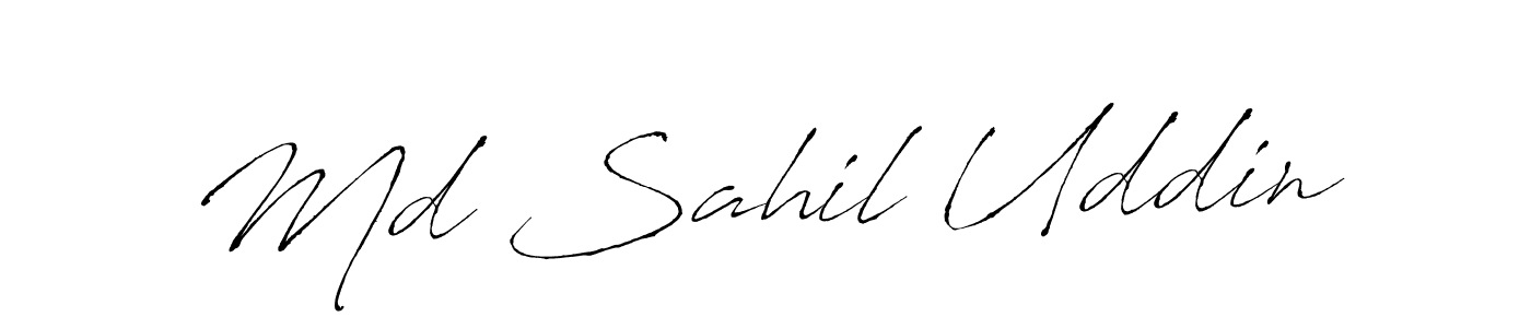 The best way (Antro_Vectra) to make a short signature is to pick only two or three words in your name. The name Md Sahil Uddin include a total of six letters. For converting this name. Md Sahil Uddin signature style 6 images and pictures png