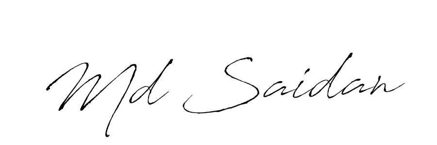Md Saidan stylish signature style. Best Handwritten Sign (Antro_Vectra) for my name. Handwritten Signature Collection Ideas for my name Md Saidan. Md Saidan signature style 6 images and pictures png