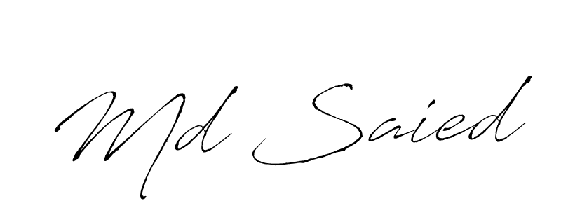 Also You can easily find your signature by using the search form. We will create Md Saied name handwritten signature images for you free of cost using Antro_Vectra sign style. Md Saied signature style 6 images and pictures png