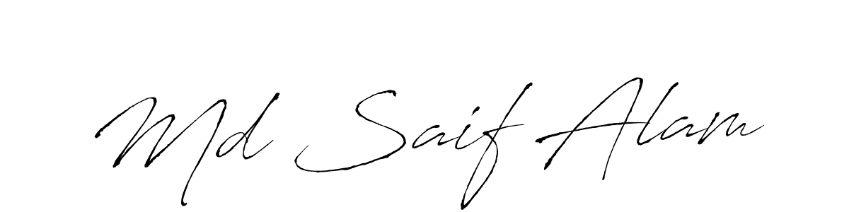 Design your own signature with our free online signature maker. With this signature software, you can create a handwritten (Antro_Vectra) signature for name Md Saif Alam. Md Saif Alam signature style 6 images and pictures png