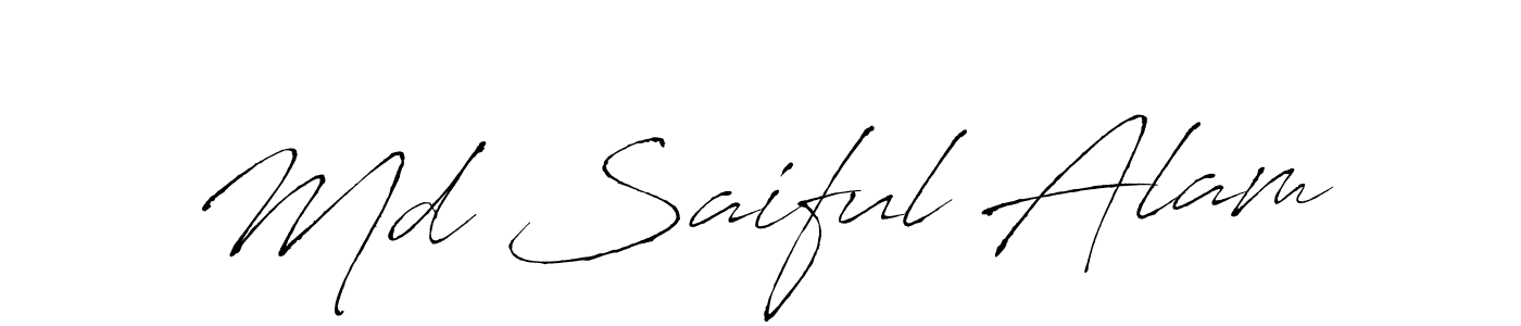 Make a beautiful signature design for name Md Saiful Alam. With this signature (Antro_Vectra) style, you can create a handwritten signature for free. Md Saiful Alam signature style 6 images and pictures png