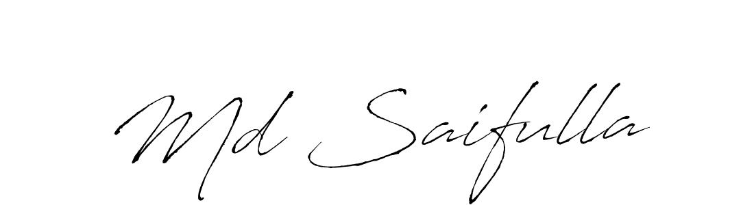 Also we have Md Saifulla name is the best signature style. Create professional handwritten signature collection using Antro_Vectra autograph style. Md Saifulla signature style 6 images and pictures png