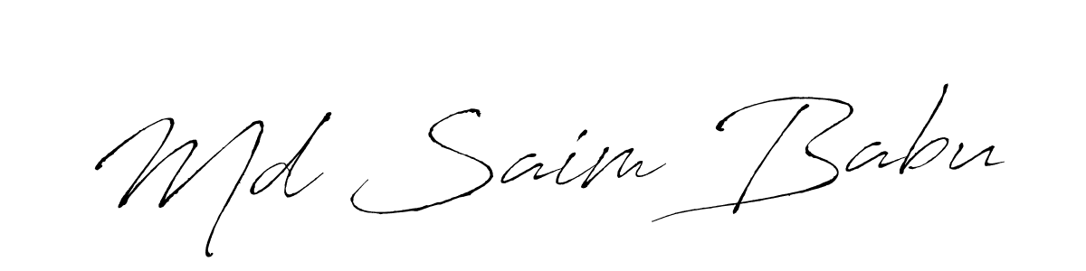 Create a beautiful signature design for name Md Saim Babu. With this signature (Antro_Vectra) fonts, you can make a handwritten signature for free. Md Saim Babu signature style 6 images and pictures png