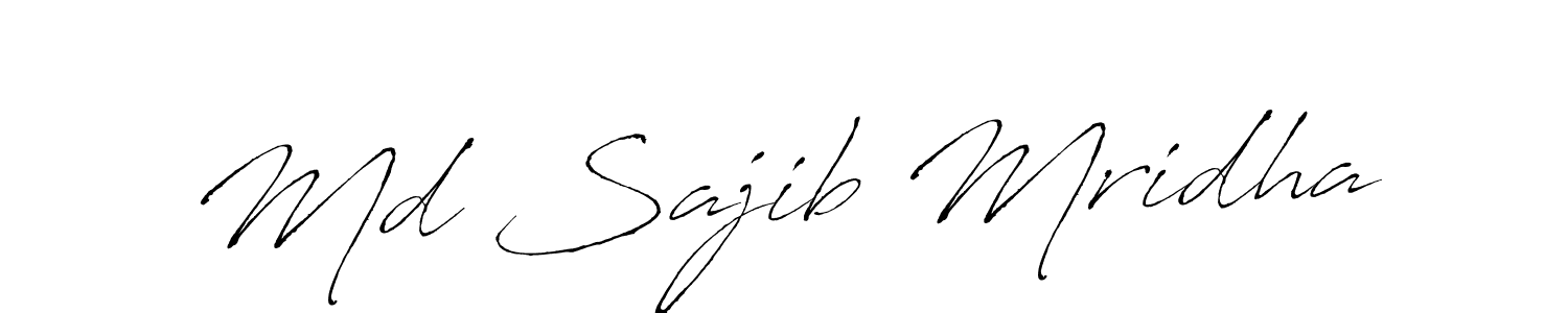 Create a beautiful signature design for name Md Sajib Mridha. With this signature (Antro_Vectra) fonts, you can make a handwritten signature for free. Md Sajib Mridha signature style 6 images and pictures png