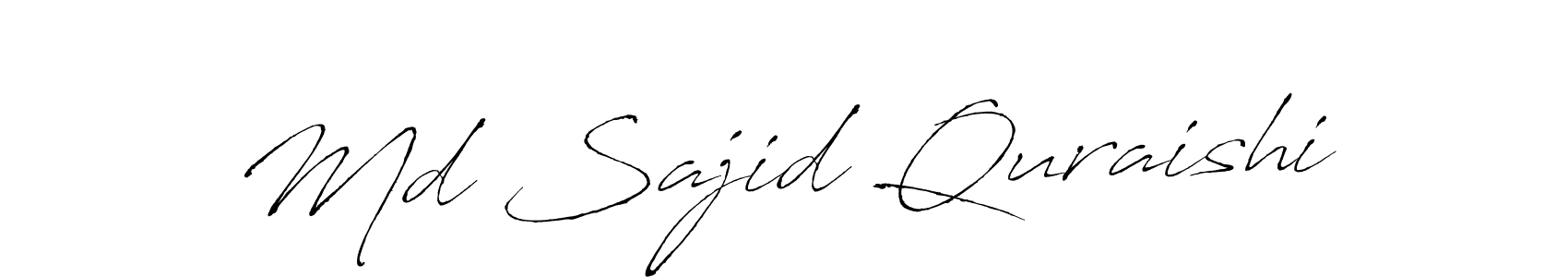 Create a beautiful signature design for name Md Sajid Quraishi. With this signature (Antro_Vectra) fonts, you can make a handwritten signature for free. Md Sajid Quraishi signature style 6 images and pictures png