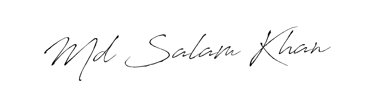 Make a beautiful signature design for name Md Salam Khan. With this signature (Antro_Vectra) style, you can create a handwritten signature for free. Md Salam Khan signature style 6 images and pictures png