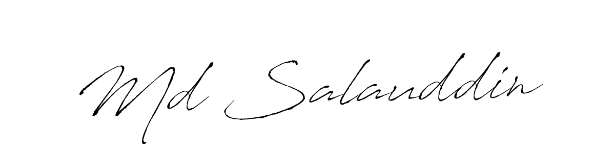 How to make Md Salauddin signature? Antro_Vectra is a professional autograph style. Create handwritten signature for Md Salauddin name. Md Salauddin signature style 6 images and pictures png