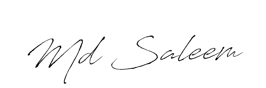 Md Saleem stylish signature style. Best Handwritten Sign (Antro_Vectra) for my name. Handwritten Signature Collection Ideas for my name Md Saleem. Md Saleem signature style 6 images and pictures png