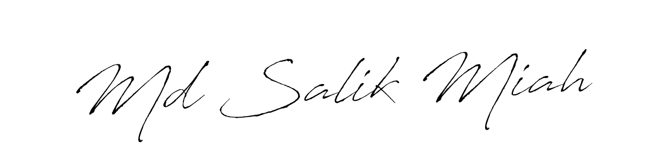 How to make Md Salik Miah signature? Antro_Vectra is a professional autograph style. Create handwritten signature for Md Salik Miah name. Md Salik Miah signature style 6 images and pictures png